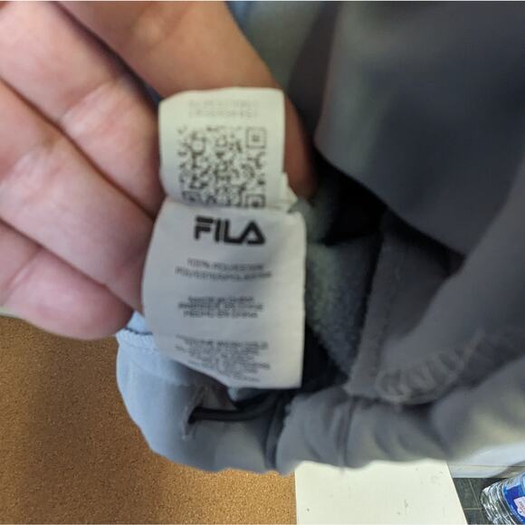 Fila light Greyzip front  stadium jacket sz Large - Picture 10 of 11
